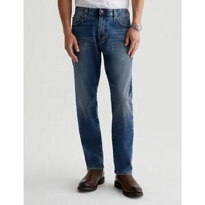 AG Adriano Goldschmied Everett "Aged" Medium Blue Wash Slim Straight Jean 36/28